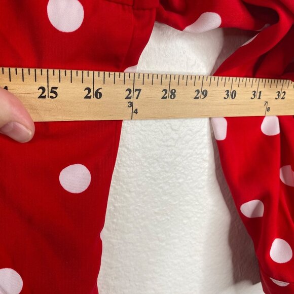 Susan Graver Top Women's Long Sleeve Button Up Tunic Polka Dot Red Size 2X - Picture 10 of 11